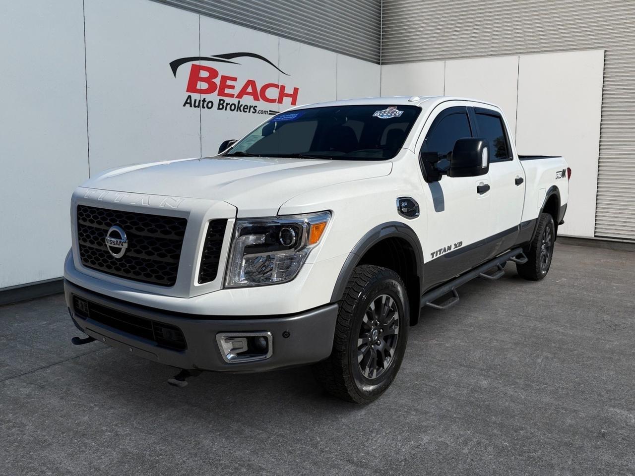 2017 Nissan Titan XD PRO-4X, BLUETOOTH, NAVIGATION, TOWING PACKAGE, BACKUP CAMERA, RUNNING BOARDS, BLIND SPOT ALERT, KEYLESS ENTRY, TOW HOOKS, CLEAN CARFAX, READY TO TOW ANYTHING!