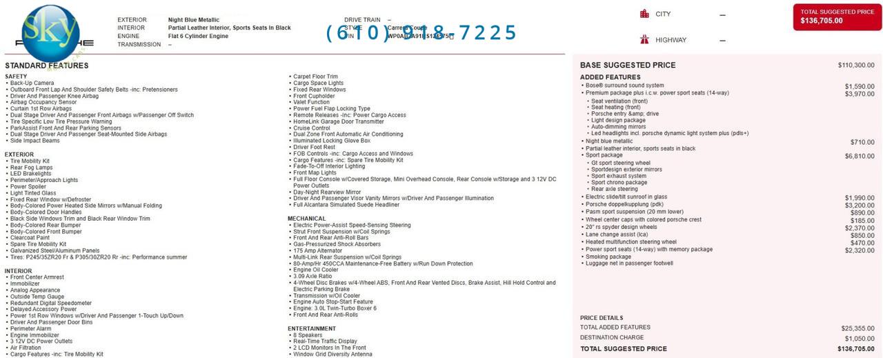 2017 Porsche 911 Coupe AWD Carrera 4S West Chester PA