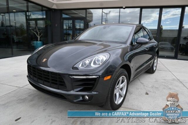 2017 Porsche Macan / AWD / Porsche Connect Plus / Power Leather & Alcantara Seats / Navigation / Lane Departure & Blind Spot Alert / Bluetooth / Backup Camera / Dual Climate Control / Power Liftgate / Keyless Entry / Only 47k Miles Anchorage AK