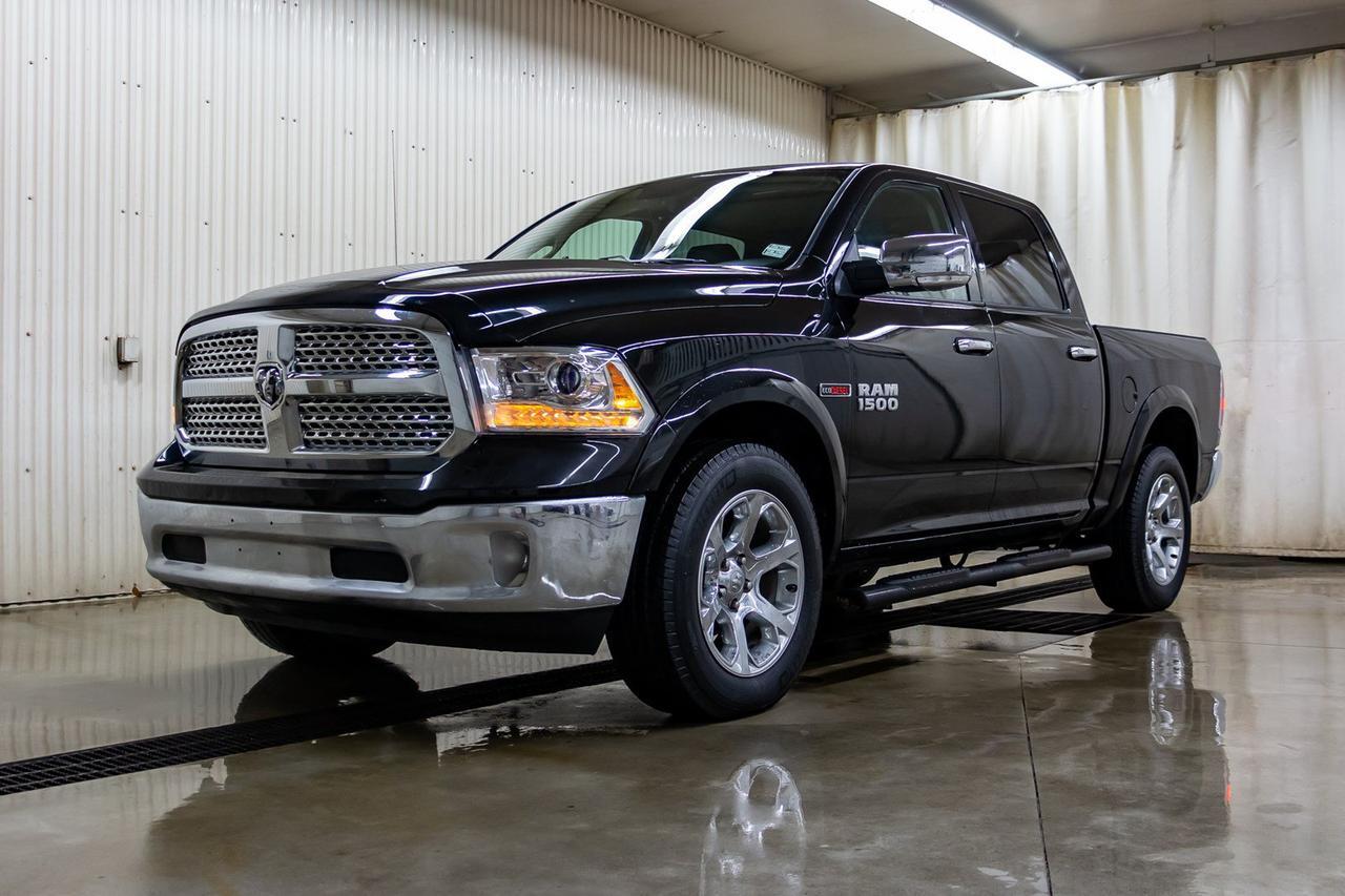 2017 Ram 1500 4x4 Crew Cab Laramie Diesel Leather Roof Nav Red Deer AB