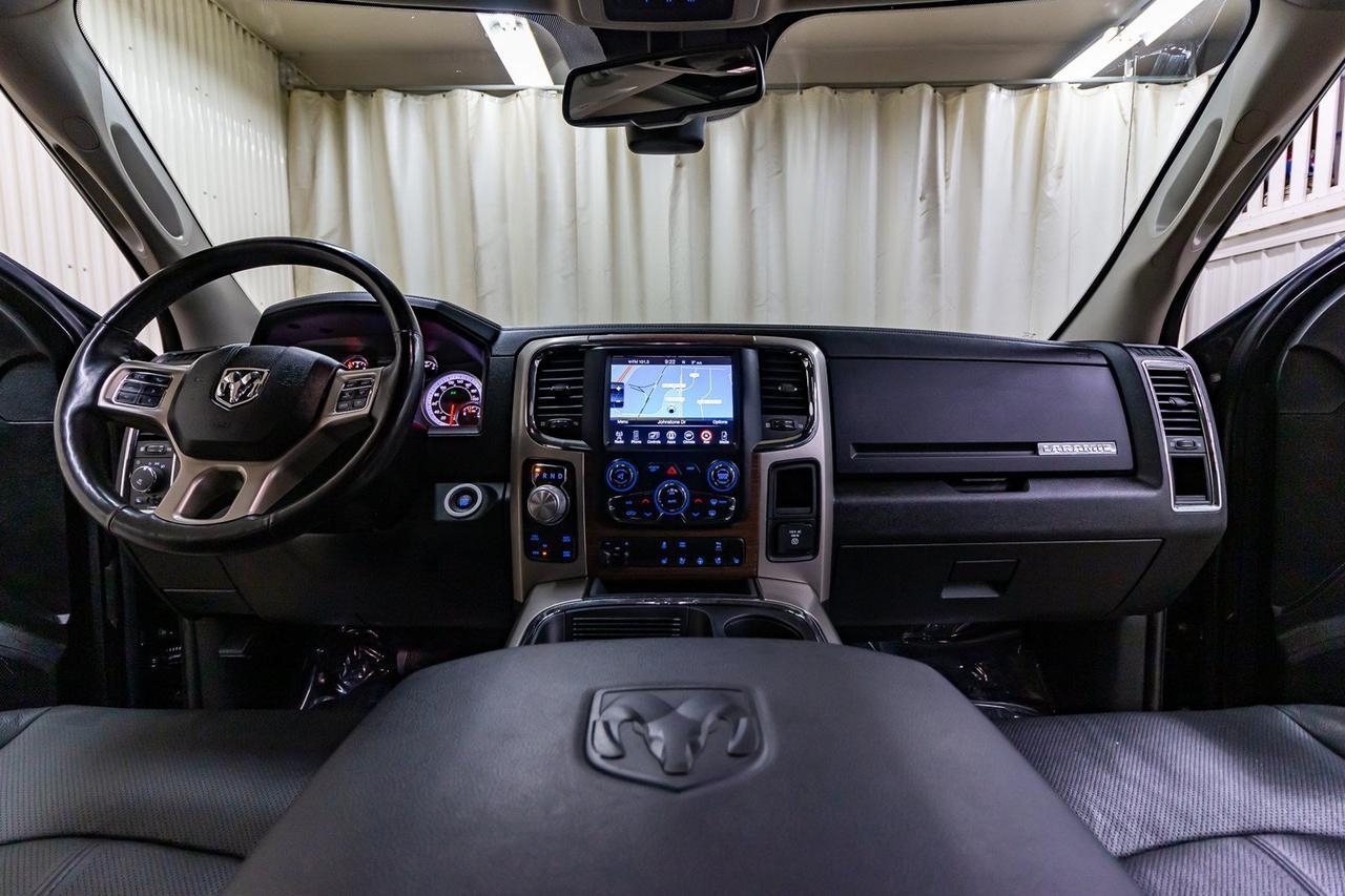 2017 Ram 1500 4x4 Crew Cab Laramie Diesel Leather Roof Nav Red Deer AB