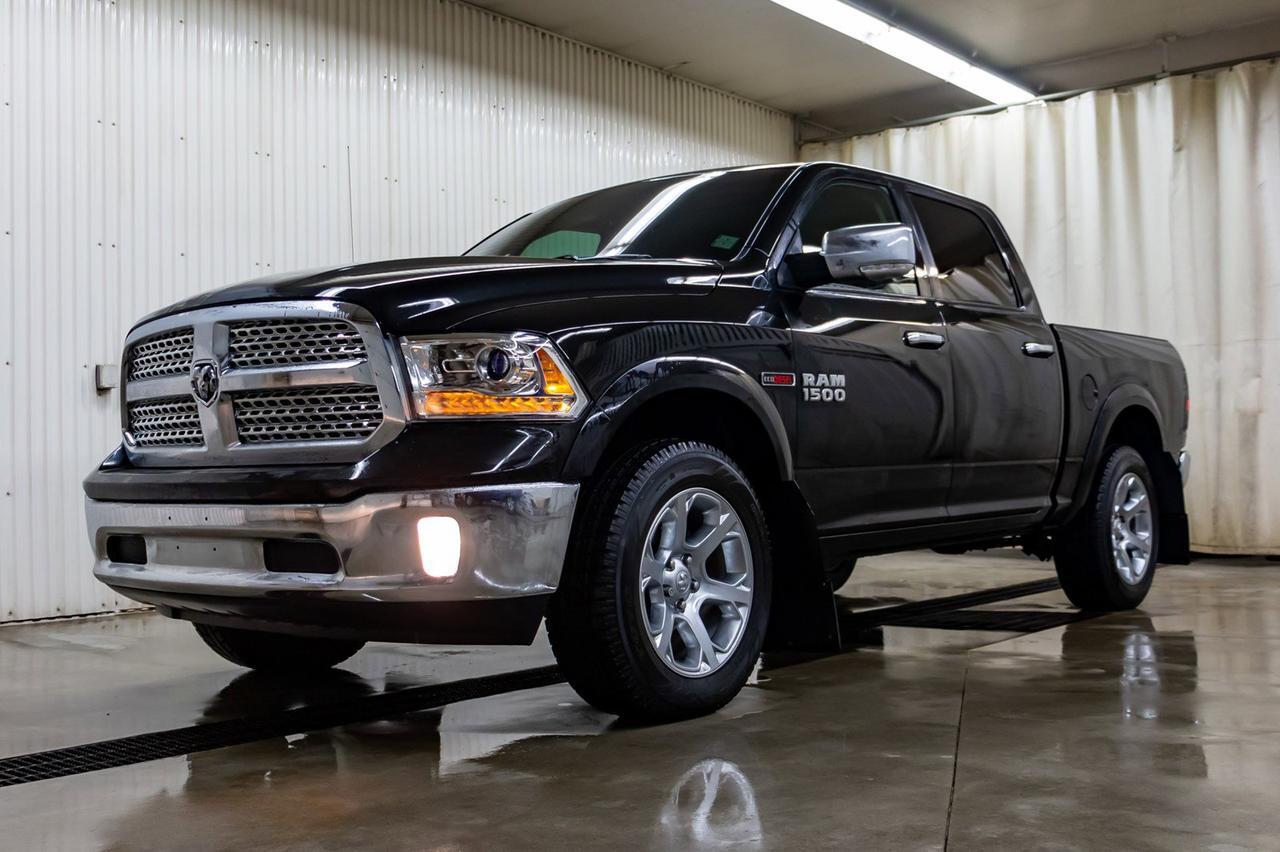 2017 Ram 1500 4x4 Crew Cab Laramie EcoDiesel Leather Roof Nav Red Deer AB