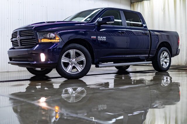 2017 Ram 1500 4x4 Crew Cab Sport Leather BCam Red Deer AB