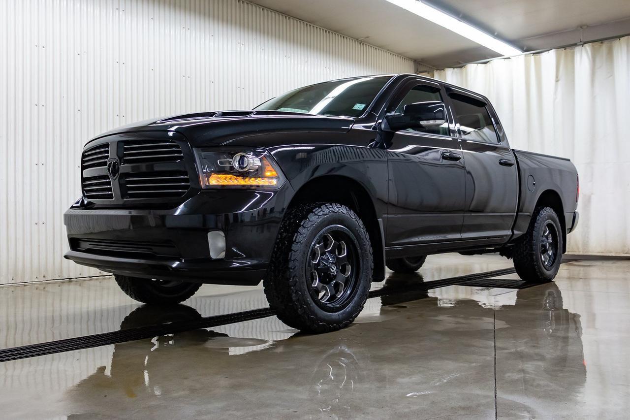 2017 Ram 1500 4x4 Crew Cab Sport Leather Roof BCam Red Deer AB