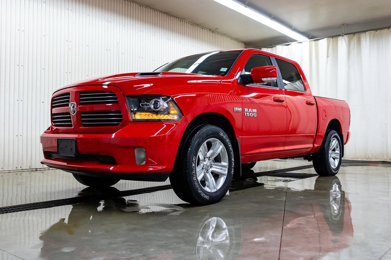 2017 Ram 1500 4x4 Crew Cab Sport Leather Roof Nav Red Deer AB