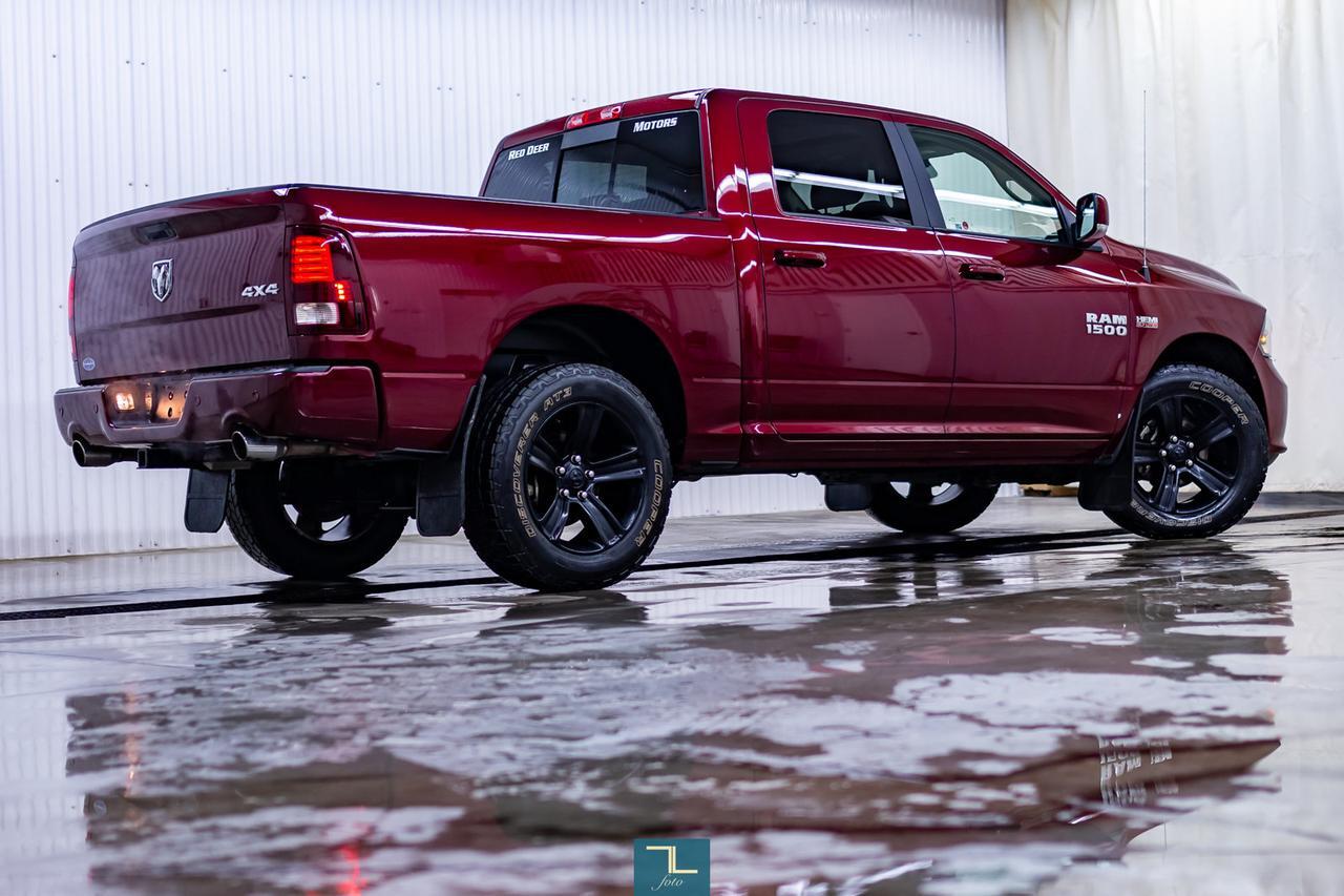 2017 Ram 1500 4x4 Crew Cab Sport Leather Roof Nav Red Deer AB