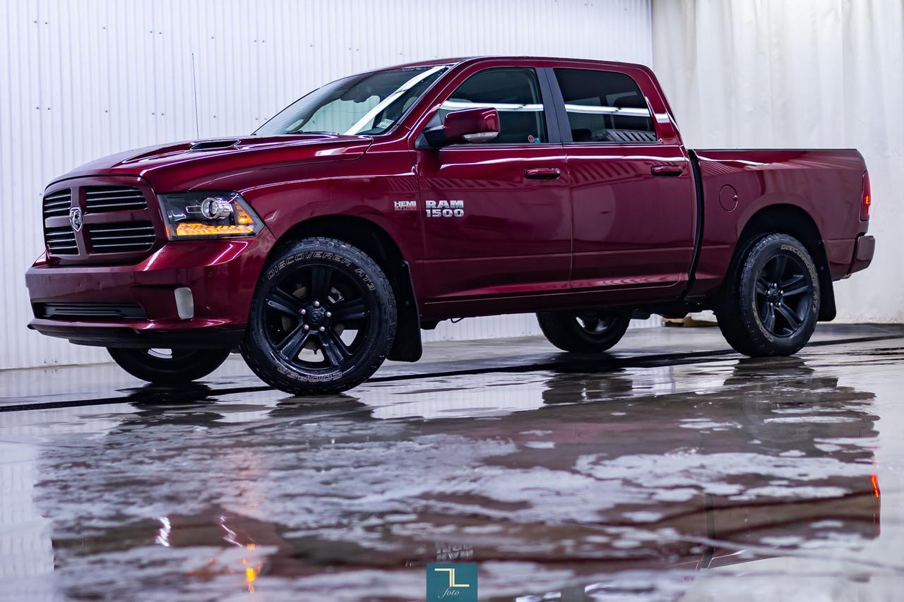 2017 Ram 1500 4x4 Crew Cab Sport Leather Roof Nav Red Deer AB