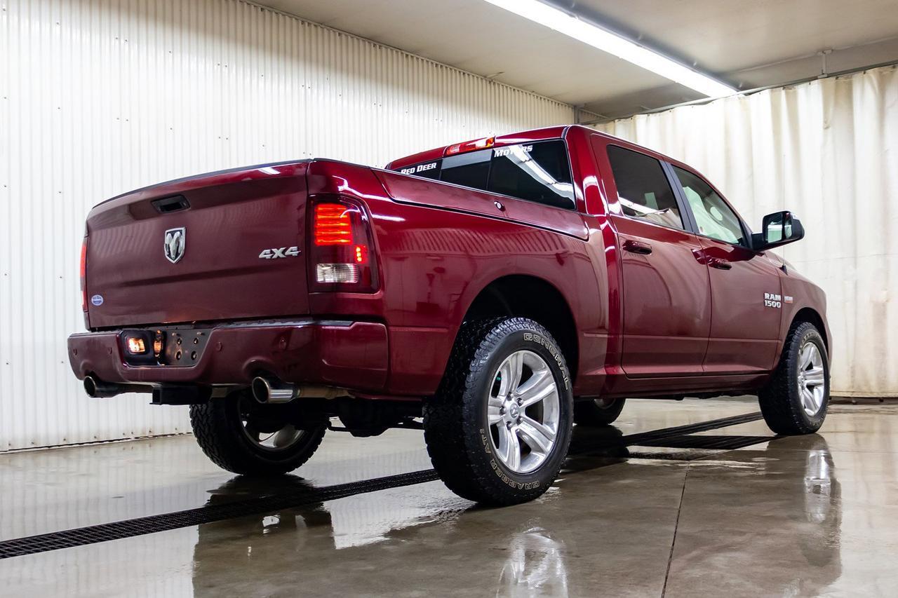 2017 Ram 1500 4x4 Crew Cab Sport Leather Roof Nav Red Deer AB