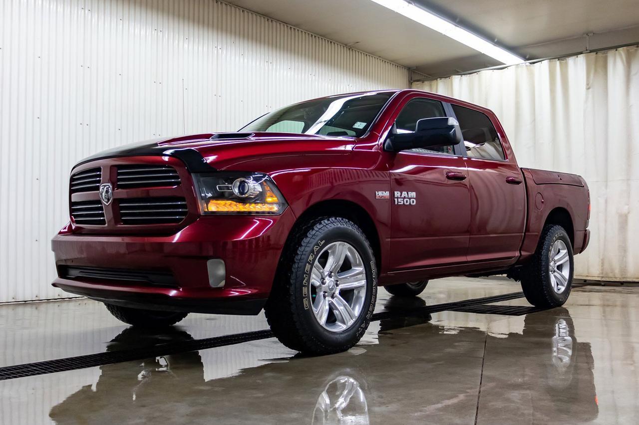 2017 Ram 1500 4x4 Crew Cab Sport Leather Roof Nav Red Deer AB