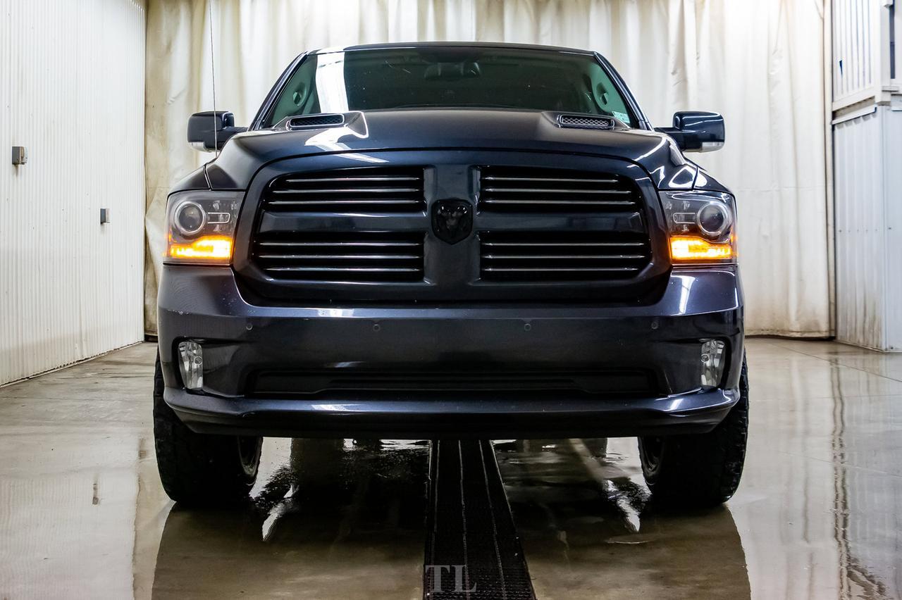 2017 Ram 1500 4x4 Crew Cab Sport Level Kit Wheels Leather Roof Nav Red Deer AB