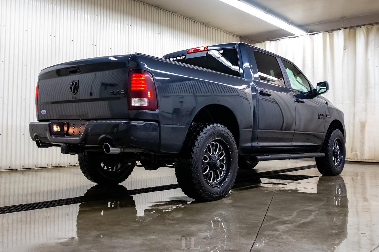 2017 Ram 1500 4x4 Crew Cab Sport Level Kit Wheels Leather Roof Nav Red Deer AB