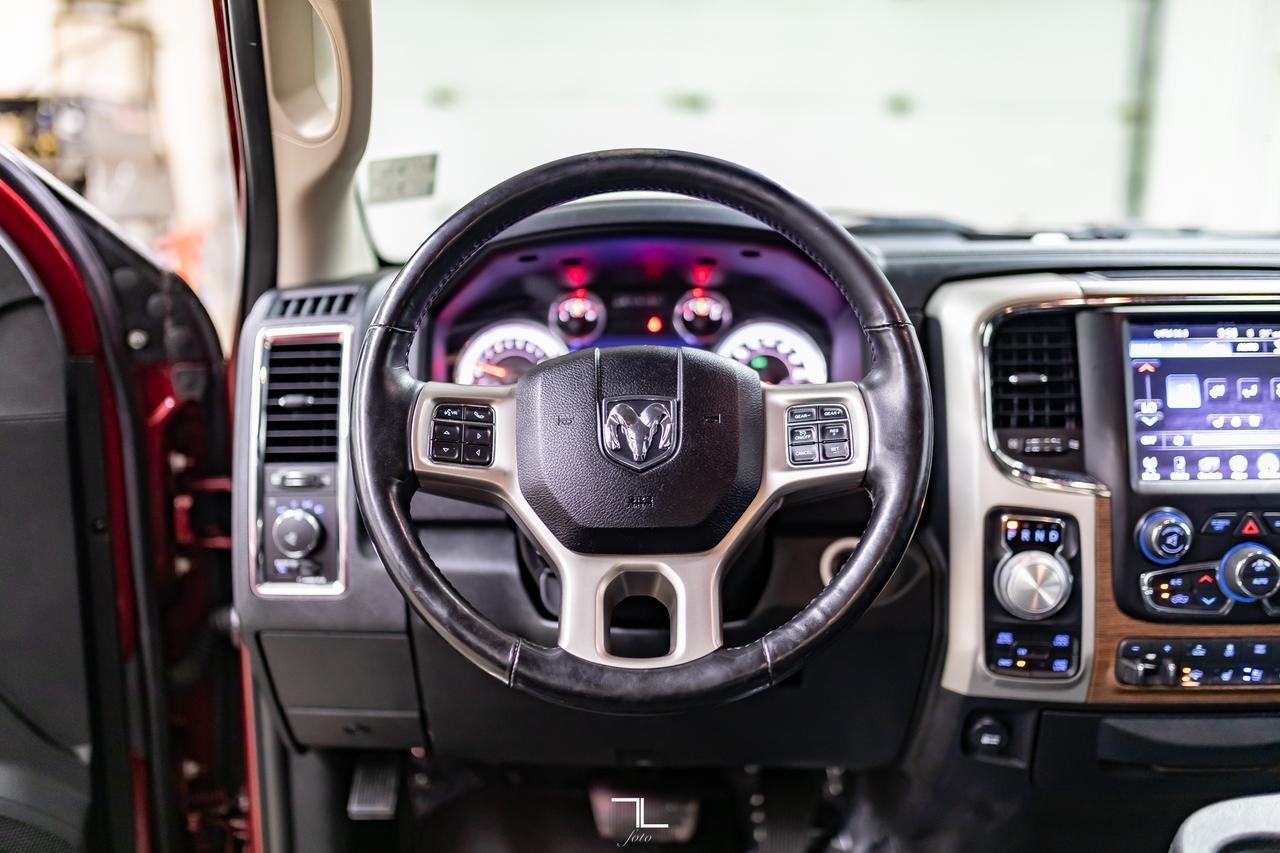 2017 Ram 1500 4x4 Quad Cab Laramie Leather BCam Red Deer AB