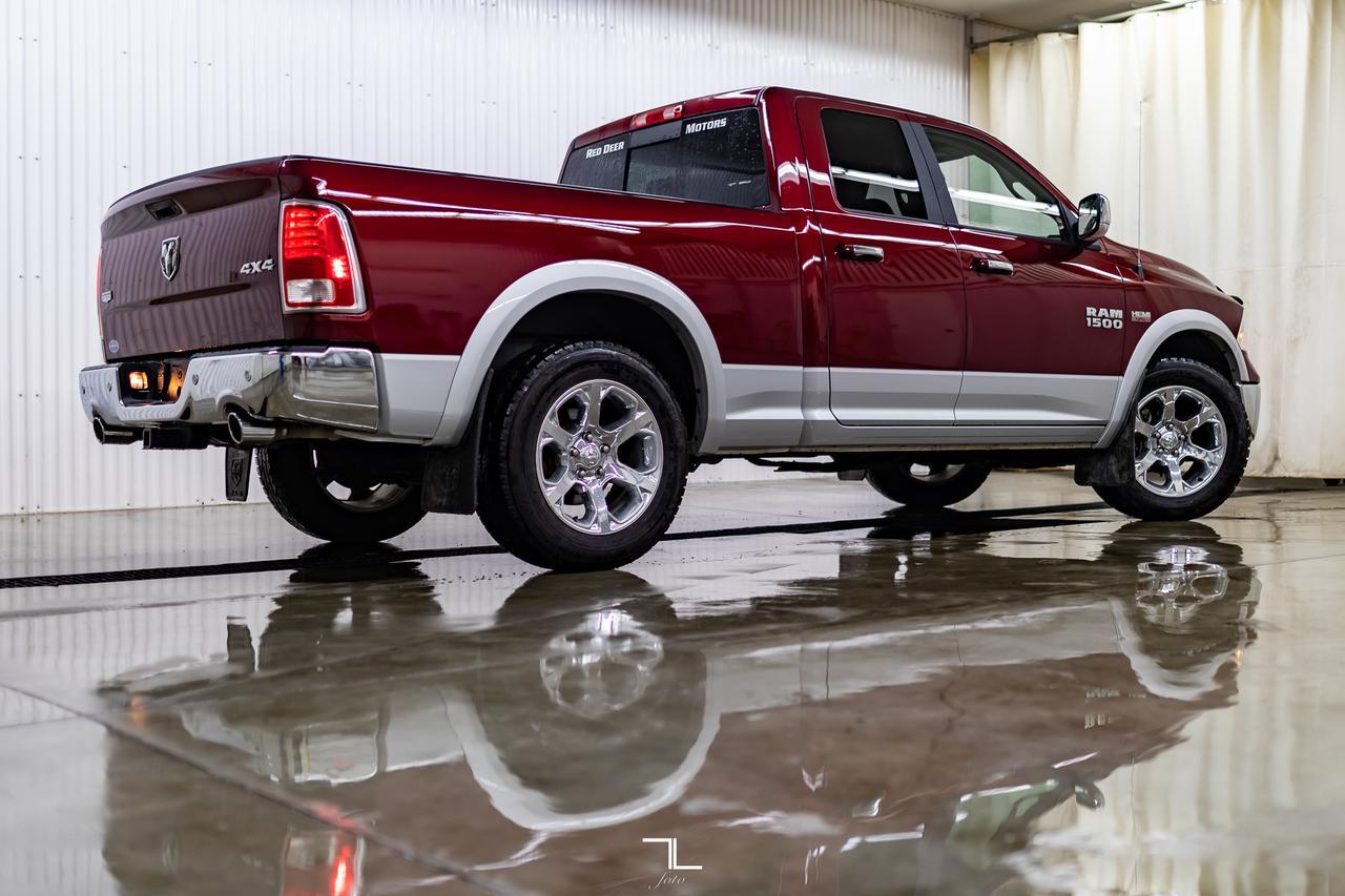 2017 Ram 1500 4x4 Quad Cab Laramie Leather BCam Red Deer AB