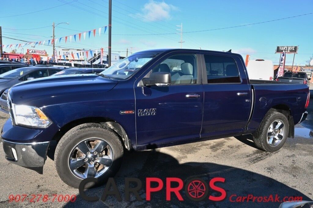 2017 Ram 1500 Big Horn - Crew Cab - 4x4 - 3.0L EcoDiesel V6 - Remote Start - Heated Seats & Steering Wheel - Backup Camera - Front & Rear Park Sensors - Trailer Brake Controller - Tow Pkg - 27 MPG Anchorage AK