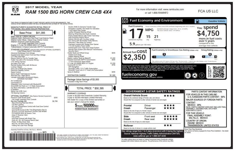 2017 Ram 1500 Big Horn - LOCAL OWNER - EXCELLENT SERVICE HISTORY Webster MA