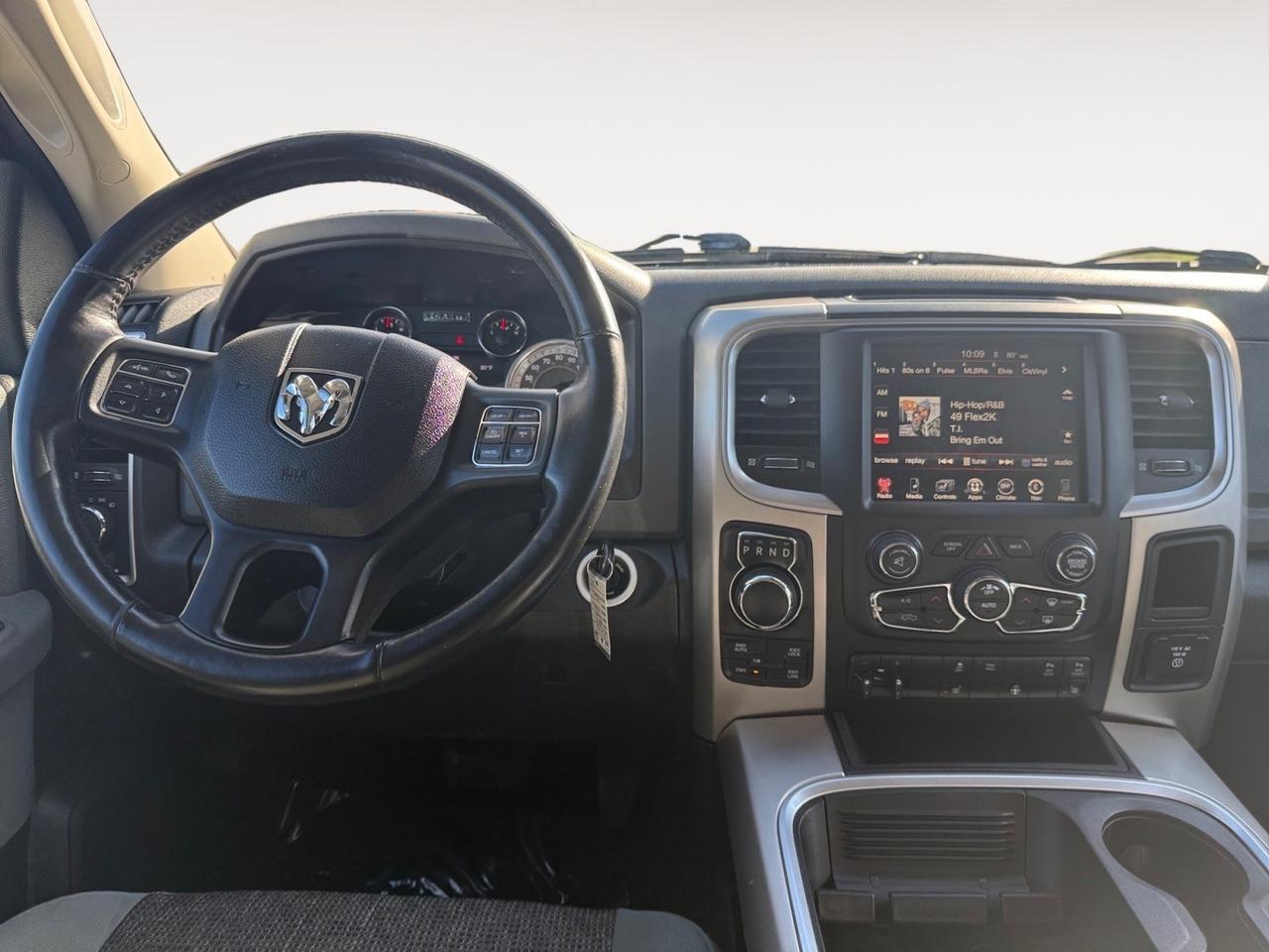 2017 Ram 1500 Big Horn, HEATED SEATS, ALPINE SPEAKERS, UNIVERSAL GARAGE DOOR OPENER, BLUETOOTH, TOW PACKAGE, BED LINER, POWER SLIDING REAR WINDOW, POWER/HEATED MIRRORS, BACKUP CAMERA, RUNNING BOARDS, LOW MILES!