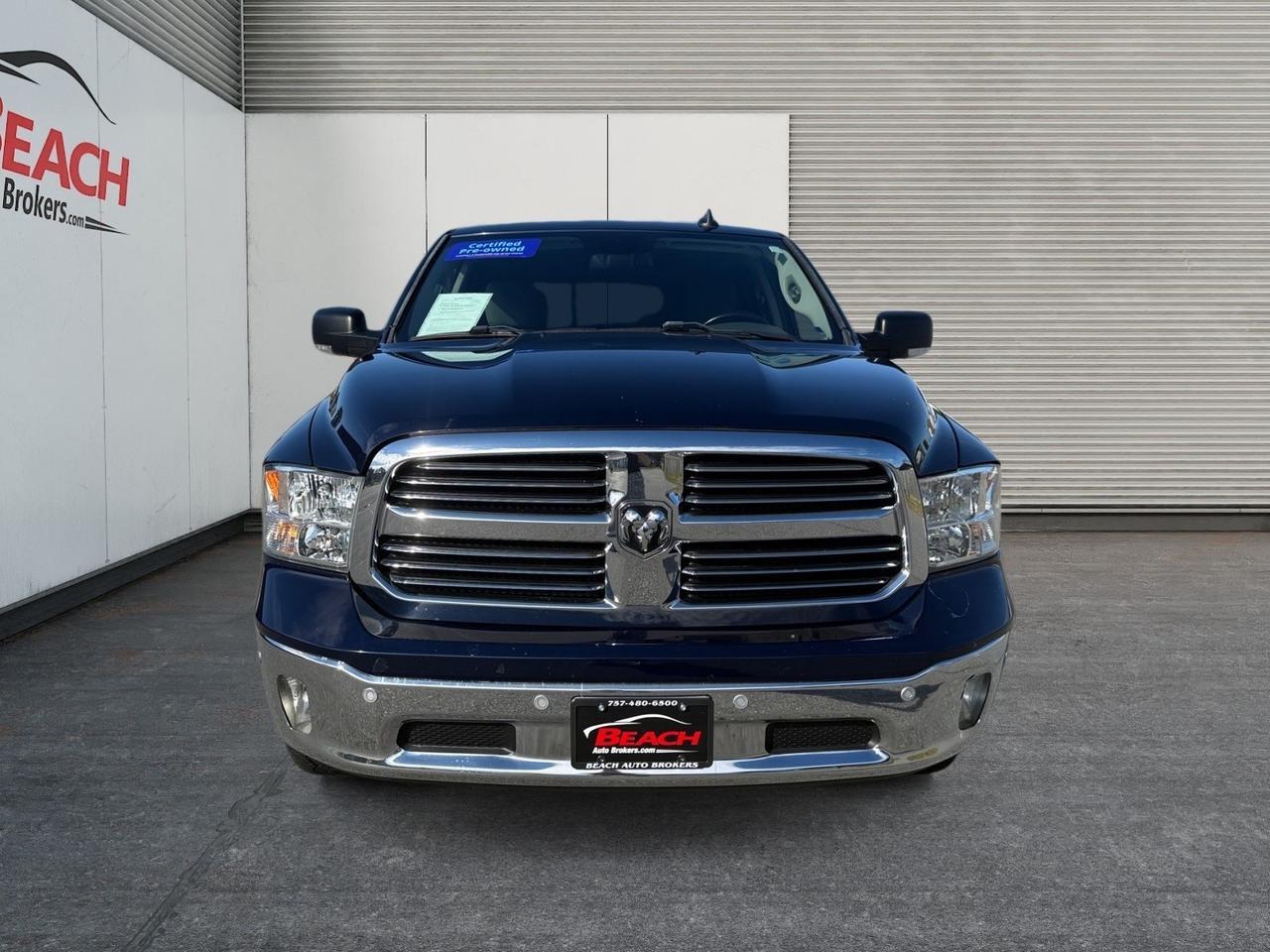 2017 Ram 1500 Big Horn, HEATED SEATS, ALPINE SPEAKERS, UNIVERSAL GARAGE DOOR OPENER, BLUETOOTH, TOW PACKAGE, BED LINER, POWER SLIDING REAR WINDOW, POWER/HEATED MIRRORS, BACKUP CAMERA, RUNNING BOARDS, LOW MILES! Norfolk VA