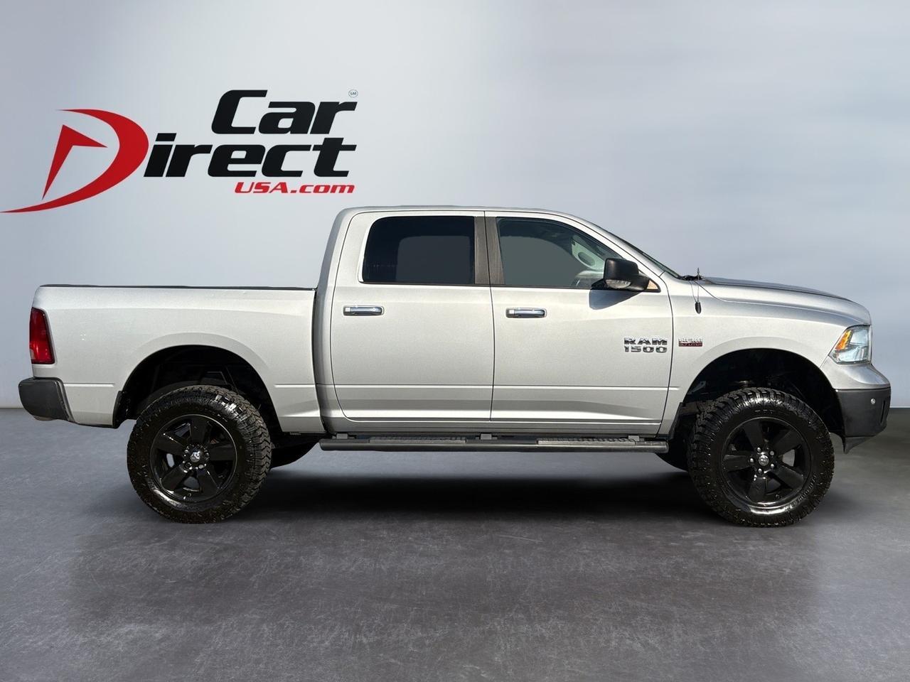 2017 Ram 1500 Big Horn, RUNNING BOARDS, TOW PACKAGE, BACKUP CAMERA WITH PARKING SENSORS, REMOTE START, BED LINER, NAVIGATION, REAR POWER SLIDING WINDOW, CLEAN CARFAX, DRIVE BIG IN THIS RAM!