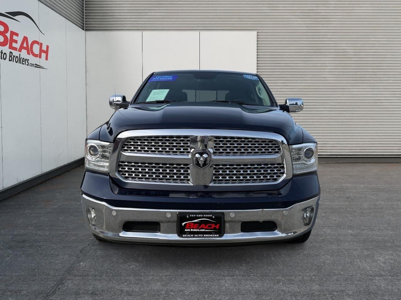 2017 Ram 1500 Laramie, HEATED AND VENTILATED SEATS, HEATED STEERING WHEEL, SUNROOF, HEATED REAR SEATS, ALPINE SPEAKERS, POWER SLIDING REAR WINDOW, NAVIGATION, REMOTE START, ONLY 1 OWNER, CLEAN CARFAX! Norfolk VA