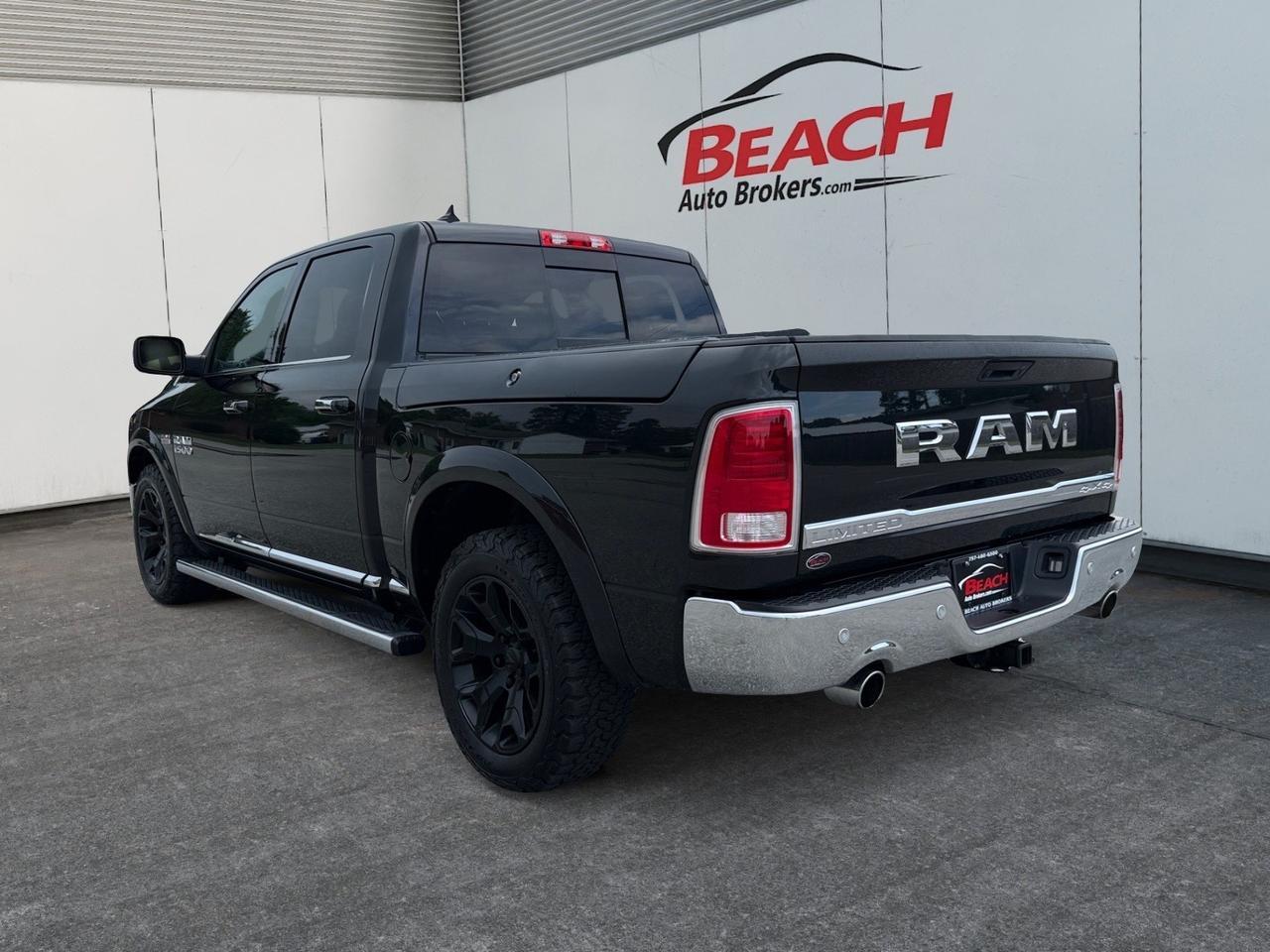 2017 Ram 1500 Limited, HEATED/VENTILATED SEATS, HEATED REAR SEATS, SUNROOF, UNIVERSAL GARAGE DOOR OPENER, ALPINE SPEAKERS, BACKUP CAMERA, POWER FOLDING MIRRORS, RUNNING BOARDS, TOW PACKAGE, TOW HOOKS, CLEAN CARFAX, THIS RAM HAS IT ALL! Norfolk VA
