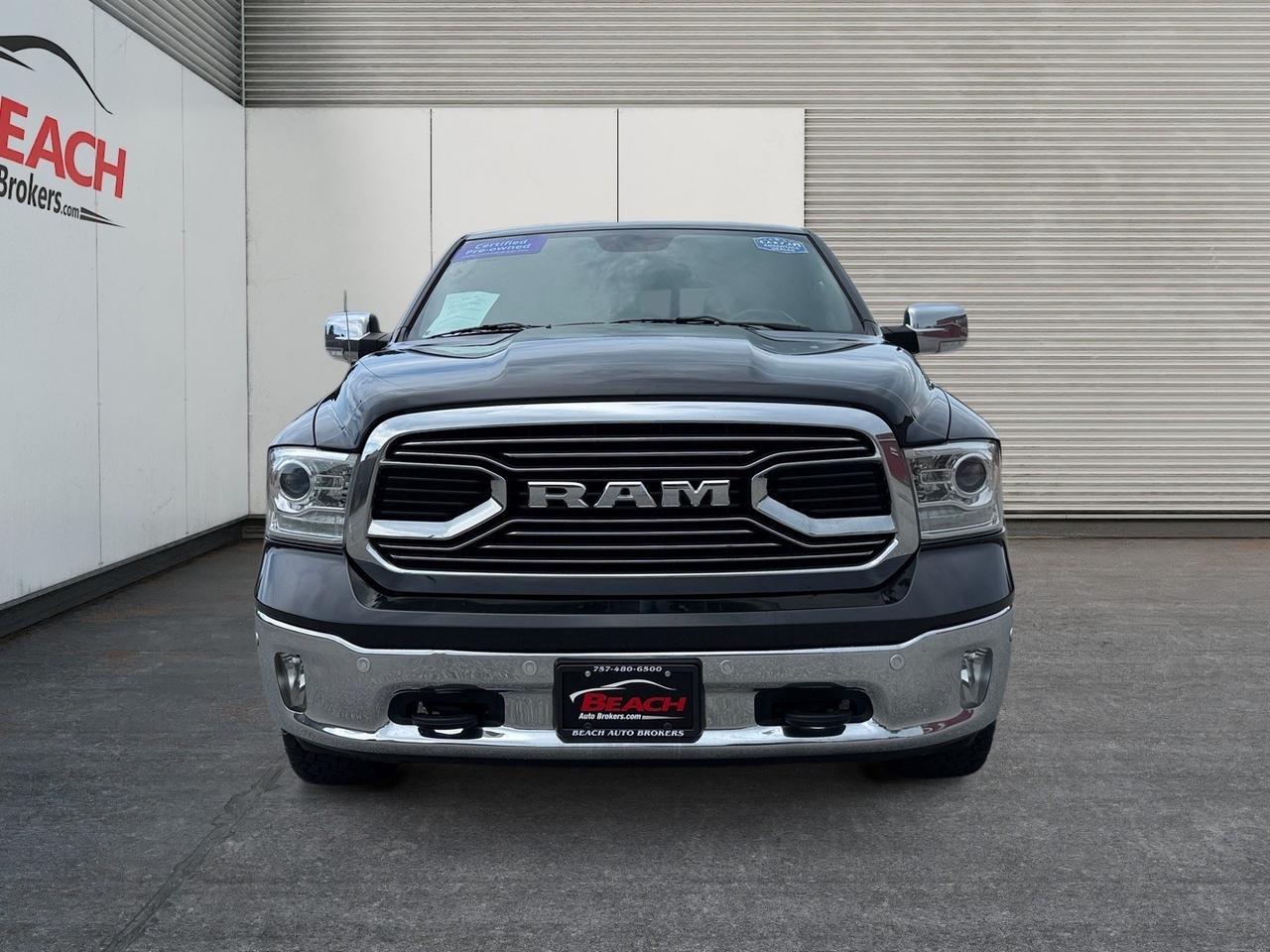 2017 Ram 1500 Limited, HEATED/VENTILATED SEATS, HEATED REAR SEATS, SUNROOF, UNIVERSAL GARAGE DOOR OPENER, ALPINE SPEAKERS, BACKUP CAMERA, POWER FOLDING MIRRORS, RUNNING BOARDS, TOW PACKAGE, TOW HOOKS, CLEAN CARFAX, THIS RAM HAS IT ALL! Norfolk VA