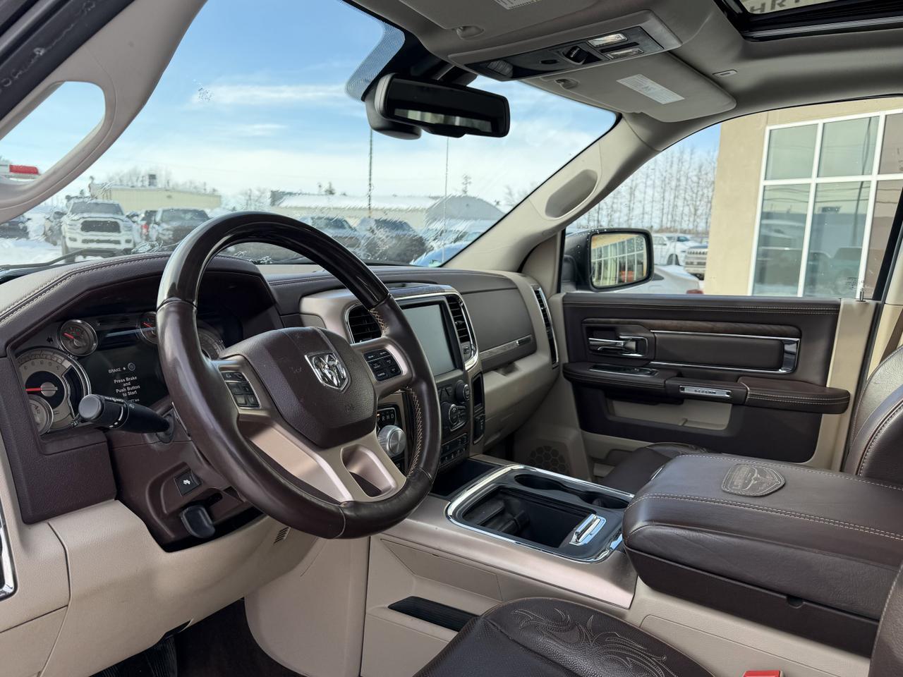 2017 Ram 1500 Longhorn Crew Cab 4x4 | V8 | NAV | Sunroof | Leather | Heated Vented Seats | Remote Start Redwater AB