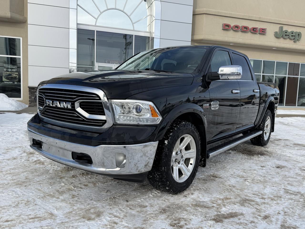 2017 Ram 1500 Longhorn Crew Cab 4x4 | V8 | NAV | Sunroof | Leather | Heated Vented Seats | Remote Start Redwater AB