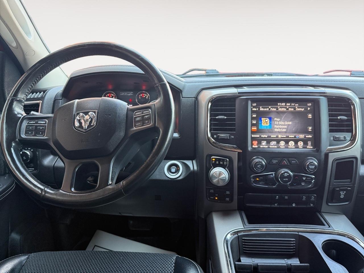 2017 Ram 1500 Night, HEATED SEATS, HEATED STEERING WHEEL, TONNEAU COVER, BACKUP CAMERA, POWER/HEATED MIRRORS, POWER FOLDING MIRRORS, POWER SLIDIG REAR WINDOW, BLUETOOTH, REMOTE KEYLESS ENTRY, BED LINER, TOW PACKAGE, CLEAN CARFAX!