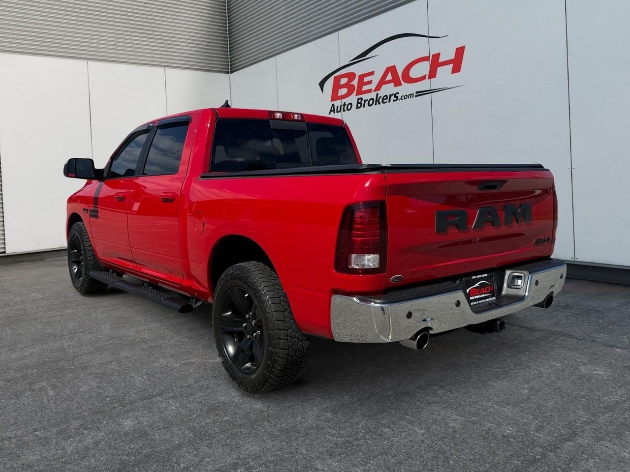 2017 Ram 1500 Night, HEATED SEATS, HEATED STEERING WHEEL, TONNEAU COVER, BACKUP CAMERA, POWER/HEATED MIRRORS, POWER FOLDING MIRRORS, POWER SLIDIG REAR WINDOW, BLUETOOTH, REMOTE KEYLESS ENTRY, BED LINER, TOW PACKAGE, CLEAN CARFAX! Norfolk VA