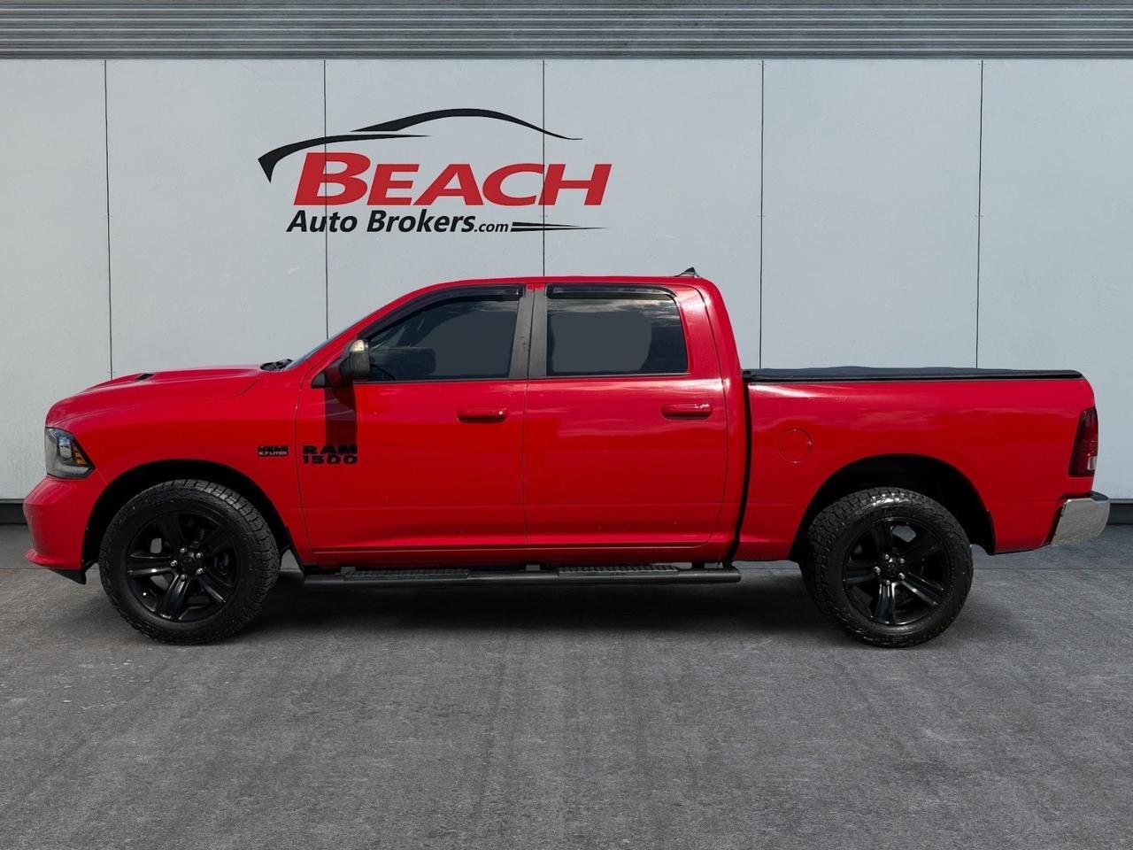 2017 Ram 1500 Night, HEATED SEATS, HEATED STEERING WHEEL, TONNEAU COVER, BACKUP CAMERA, POWER/HEATED MIRRORS, POWER FOLDING MIRRORS, POWER SLIDING REAR WINDOW, BLUETOOTH, REMOTE KEYLESS ENTRY, BED LINER, TOW PACKAGE, CLEAN CARFAX! Norfolk VA