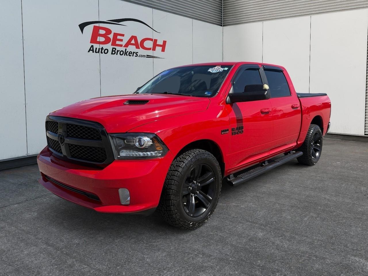 2017 Ram 1500 Night, HEATED SEATS, HEATED STEERING WHEEL, TONNEAU COVER, BACKUP CAMERA, POWER/HEATED MIRRORS, POWER FOLDING MIRRORS, POWER SLIDING REAR WINDOW, BLUETOOTH, REMOTE KEYLESS ENTRY, BED LINER, TOW PACKAGE, CLEAN CARFAX!