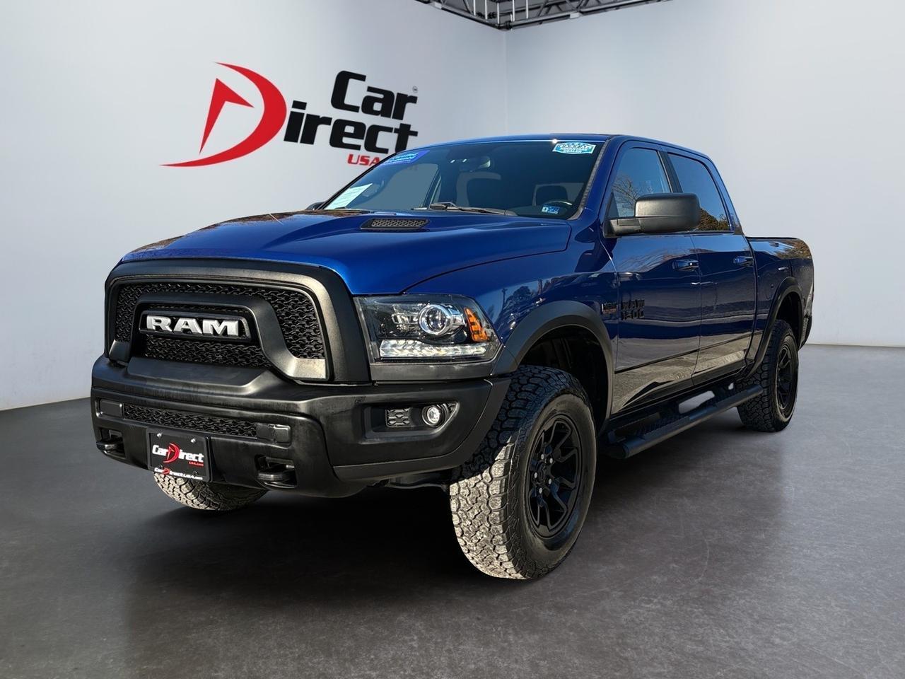 2017 Ram 1500 Rebel, BLACK TUBULAR STEPS, TOW PACKAGE, NAVIGATION, HEATED STEERING WHEEL & SEATS, REAR POWER SLIDING WINDOW, REMOTE START, LOW MILEAGE, CLEAN CARFAX, RAM ON THE ROAD!