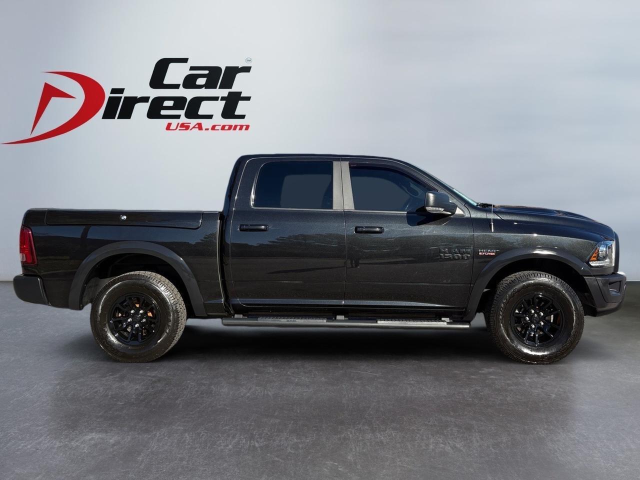 2017 Ram 1500 Rebel, RUNNING BOARDS, RAM CARGO BOXES, TOW PACKAGE, UCONNECT BLUETOOTH, BACKUP CAMERA WITH PARKING SENSORS, HEATED STEERING WHEEL & SEATS, LOW MILEAGE, ONLY 1 OWNER, CLEAN CARFAX, BECOME A REBEL ON THE ROAD!