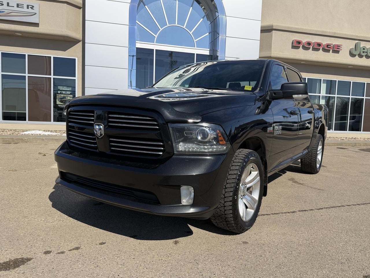 2017 Ram 1500 Sport | HEMI V8 | Brilliant Black | NAV | Heated Seats Steering Wheel | 20IN Polished Wheels Redwater AB