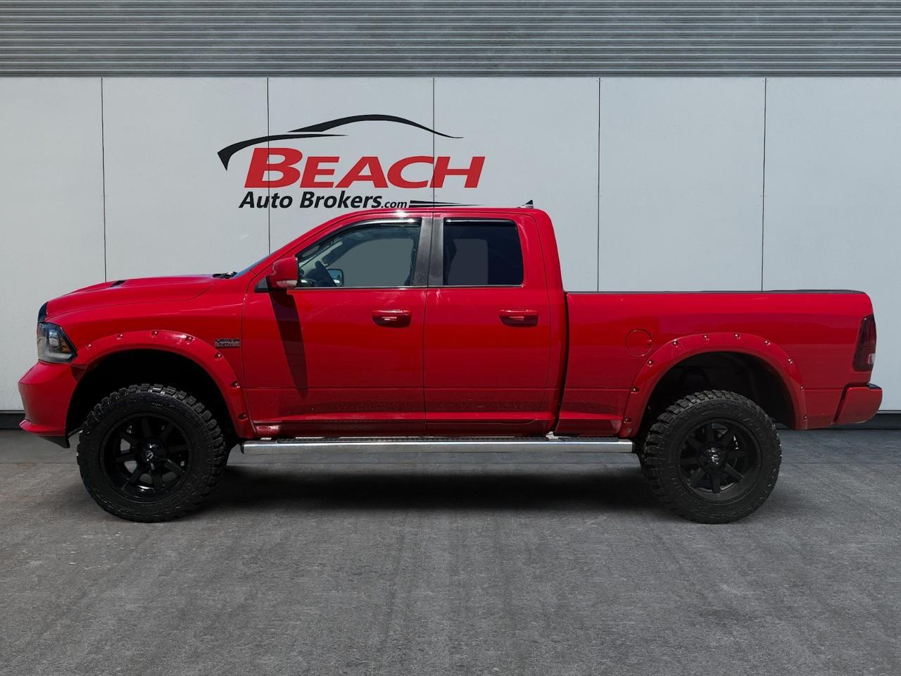 2017 Ram 1500 Sport, HEATED/VENTILATED SEATS, POWER SLIDING REAR WINDOW, UNIVERSAL GARAGE DOOR OPENER, POWER FOLDING MIRRORS, ALPINE SPEAKERS, BLUETOOTH, BED LINER, TOW PACKAGE, CLEAN CARFAX!