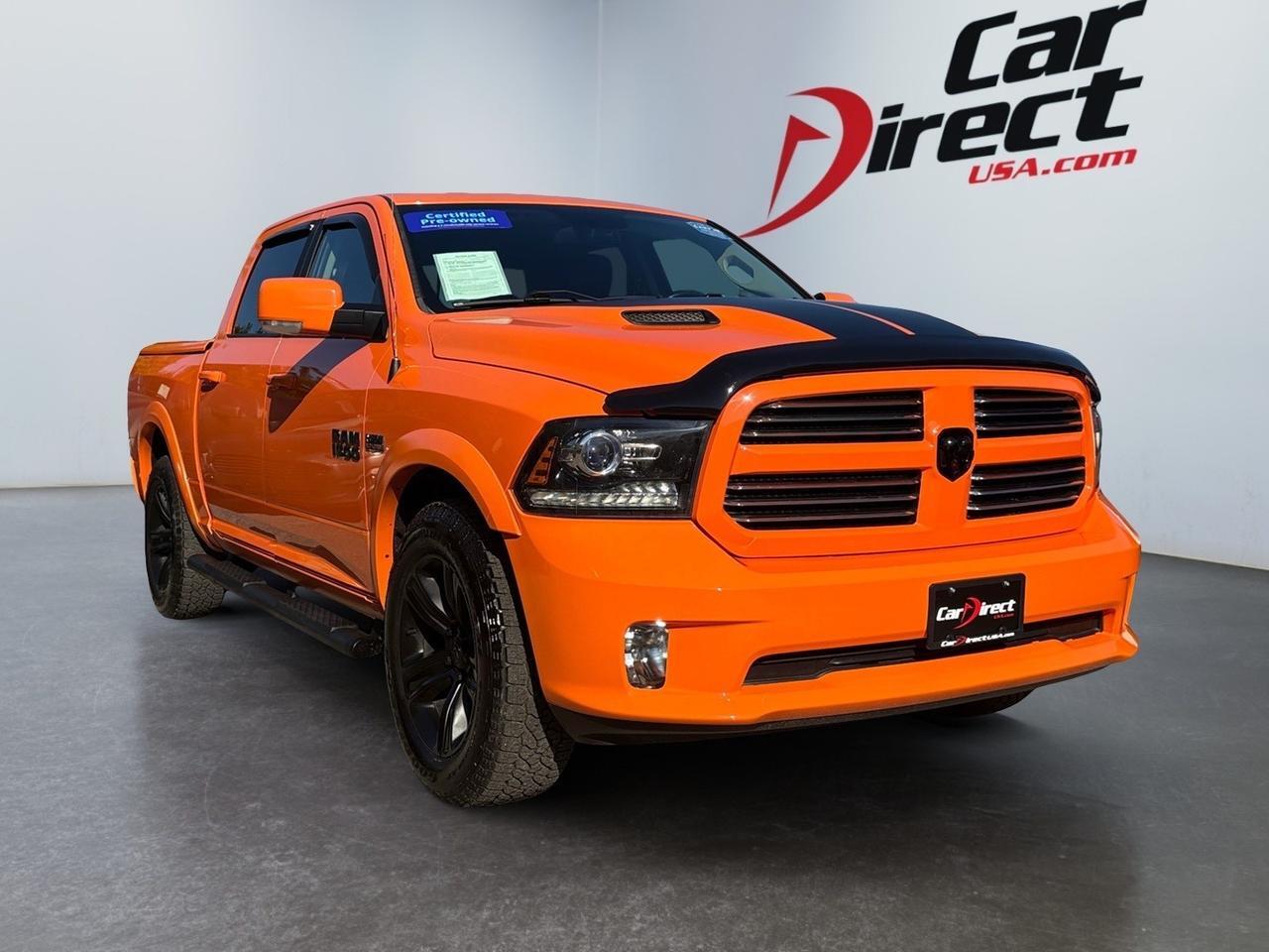 2017 Ram 1500 Sport, TOW PACKAGE, BACKUP CAMERA WITH PARKING SENSORS, REAR POWER SLIDING WINDOW, FRONT GRILLE, NAVIGATION, UCONNECT SYSTEM, HEATED STEERING WHEEL & SEATS, LOW MILES, GRAB THE KEYS TO THIS RAM TODAY! Virginia Beach VA