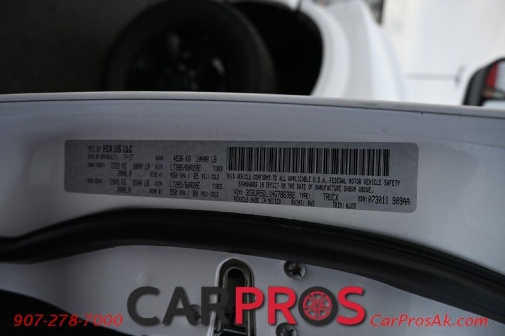 2017 Ram 2500 Big Horn - Crew Cab - 6.7L Cummins Turbo Diesel - Night Pkg - Cold Weather Pkg - 4X4 - Heated Cloth Seats - Remote Start - Heated Steering Wheel - Backup Camera - Block Heater - Tow Package - Rear Air Suspension - 1 Owner Anchorage AK