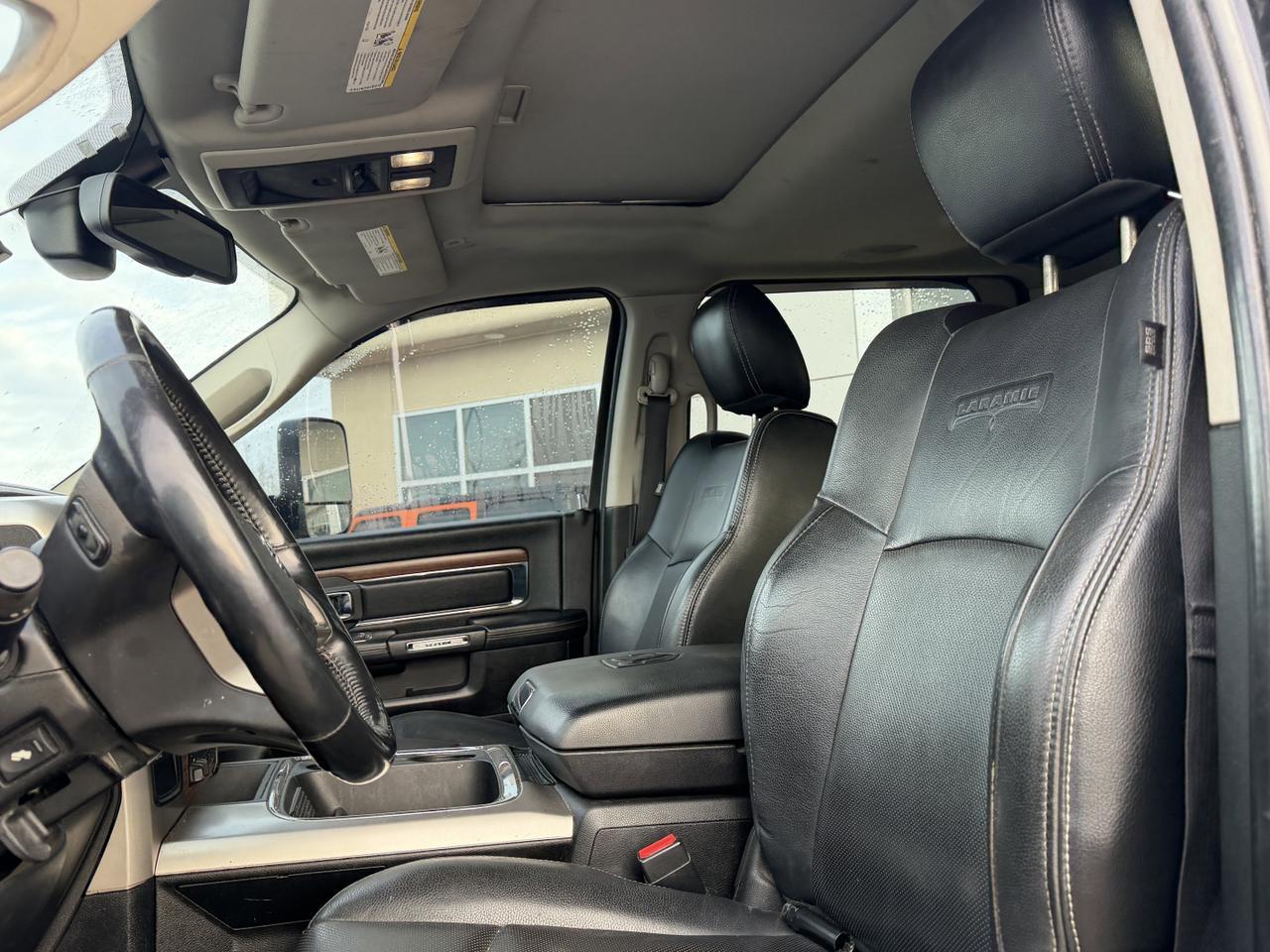 2017 Ram 2500 Laramie Crew Cab 4x4 | Cummins Diesel | Leather | Heated Vented Seats | NAV | Sunroof | Remote Start Redwater AB