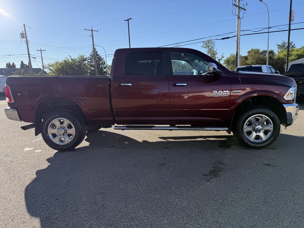 2017 Ram 2500 Laramie Crew Cab 4x4 | HEMI V8 | Red Pearl | Heated Leather Seats | Remote Start | Alpine Audio Redwater AB