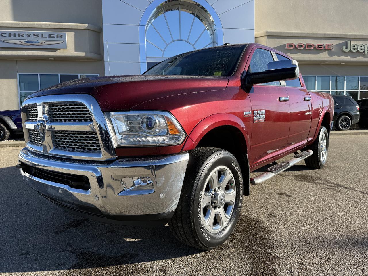 2017 Ram 2500 Laramie Crew Cab 4x4 | HEMI V8 | Red Pearl | Heated Leather Seats | Remote Start | Alpine Audio Redwater AB