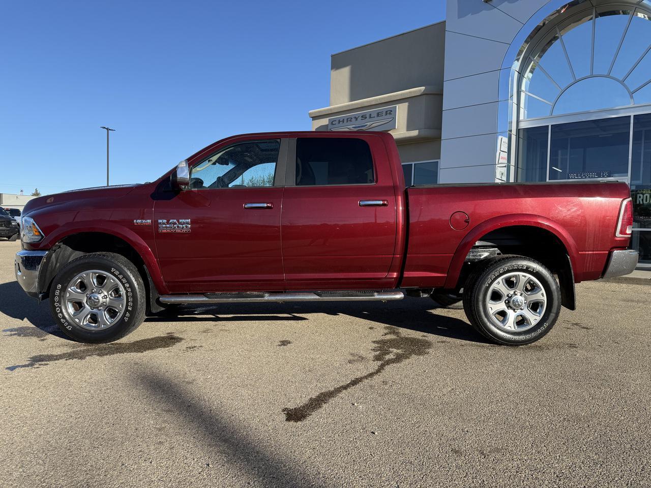 2017 Ram 2500 Laramie Crew Cab 4x4 | HEMI V8 | Red Pearl | Heated Leather Seats | Remote Start | Alpine Audio Redwater AB