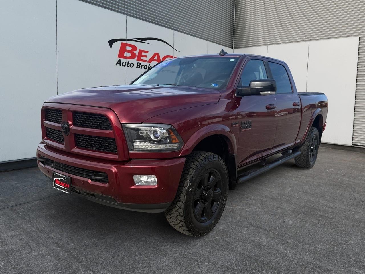 2017 Ram 2500 Laramie, HEATED/VENTILATED SEATS, HEATED REAR SEATS, BLUETOOTH, BACKUP CAMERA, TOW HOOKS, TOW PACKAGE, TONNEAU COVER, BED LINER, POWER FOLDING MIRRORS, NAVIGATION, RUNNING BOARDS, ALPINE SPEAKERS, UNIVERSAL GARAGE DOOR OPENER, CLEAN CARFAX!
