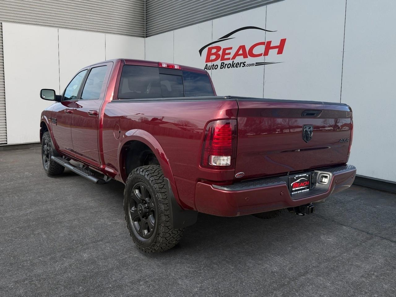 2017 Ram 2500 Laramie, HEATED/VENTILATED SEATS, HEATED REAR SEATS, BLUETOOTH, BACKUP CAMERA, TOW HOOKS, TOW PACKAGE, TONNEAU COVER, BED LINER, POWER FOLDING MIRRORS, NAVIGATION, RUNNING BOARDS, ALPINE SPEAKERS, UNIVERSAL GARAGE DOOR OPENER, CLEAN CARFAX! Norfolk VA