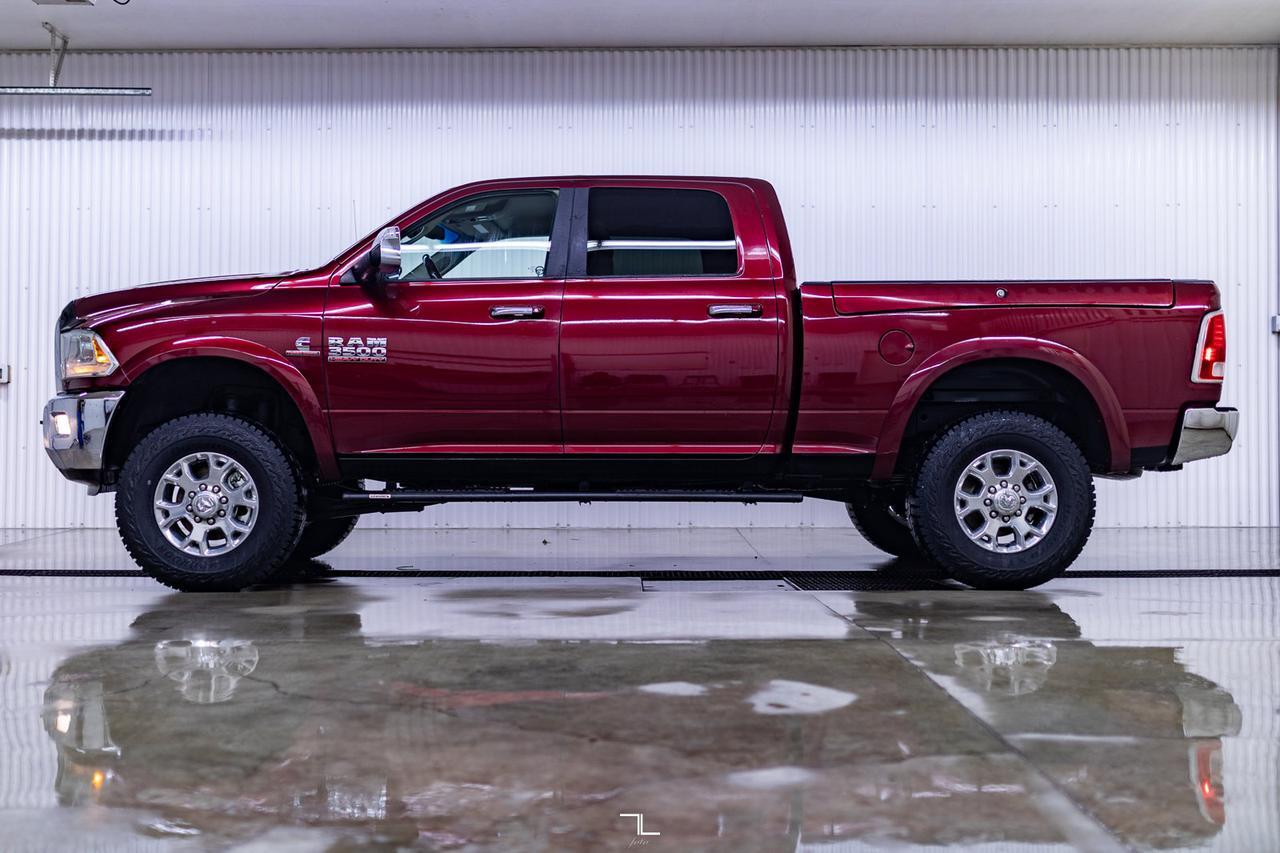 2017 Ram 3500 4x4 Crew Cab Laramie Diesel Leather Nav BCam Red Deer AB