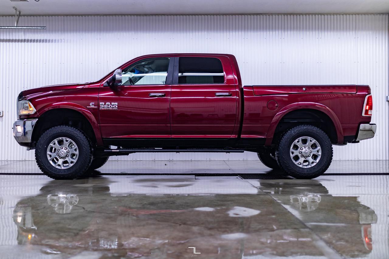 2017 Ram 3500 4x4 Crew Cab Laramie Diesel Leather Nav BCam Red Deer AB