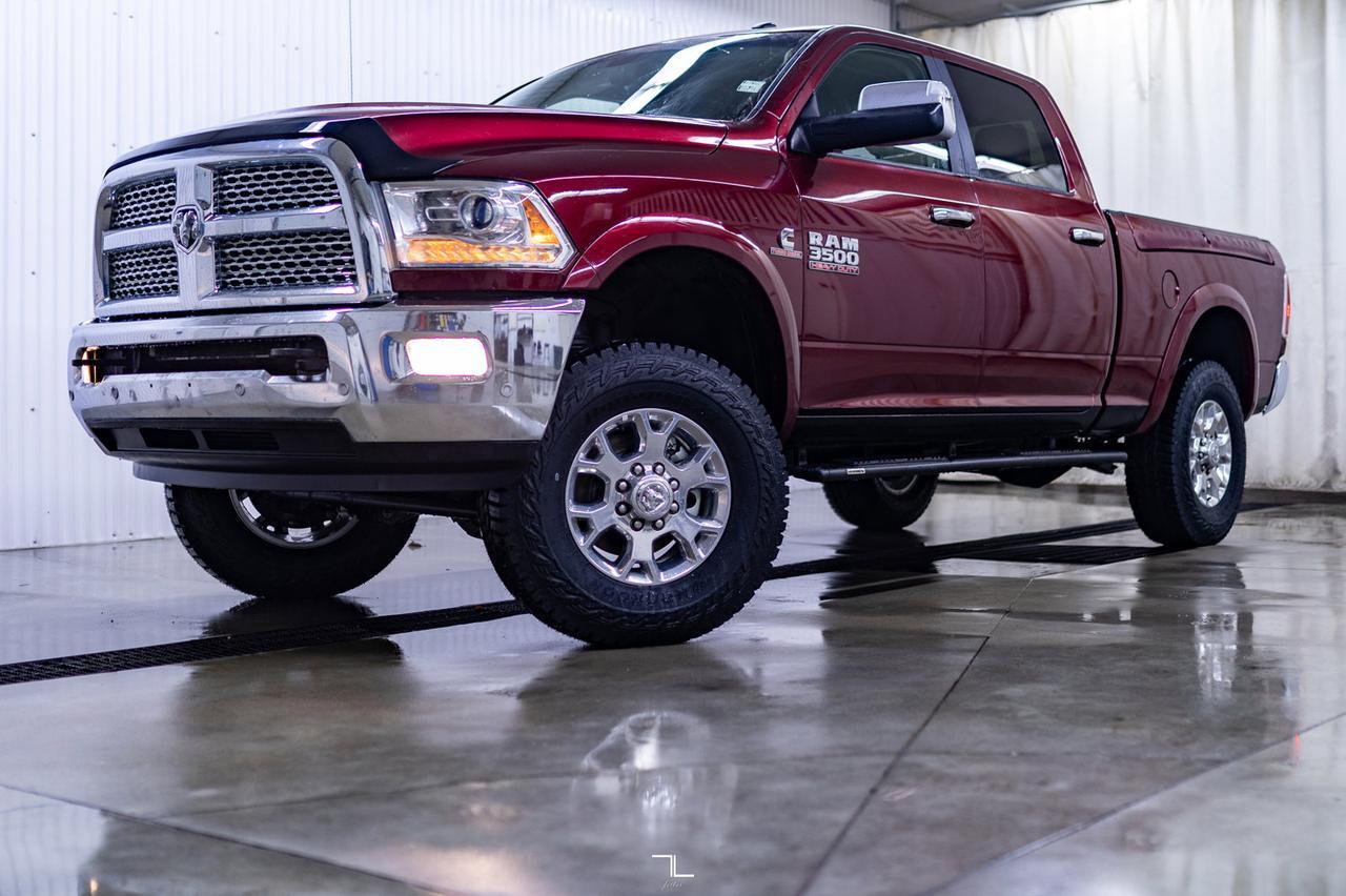 2017 Ram 3500 4x4 Crew Cab Laramie Diesel Leather Nav BCam Red Deer AB