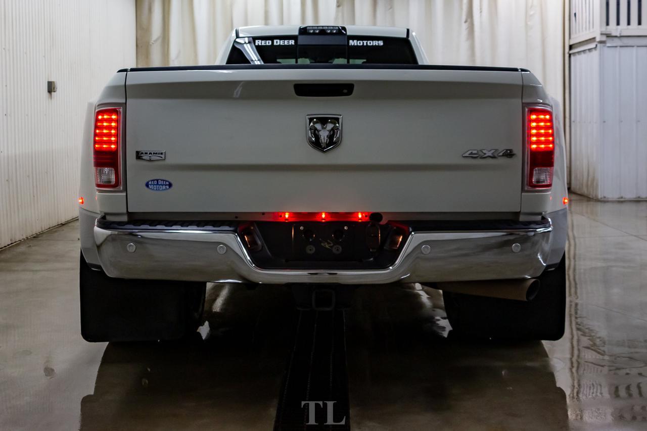 2017 Ram 3500 4x4 Crew Cab Laramie Dually Diesel AISIN Leather Roof Nav Red Deer AB