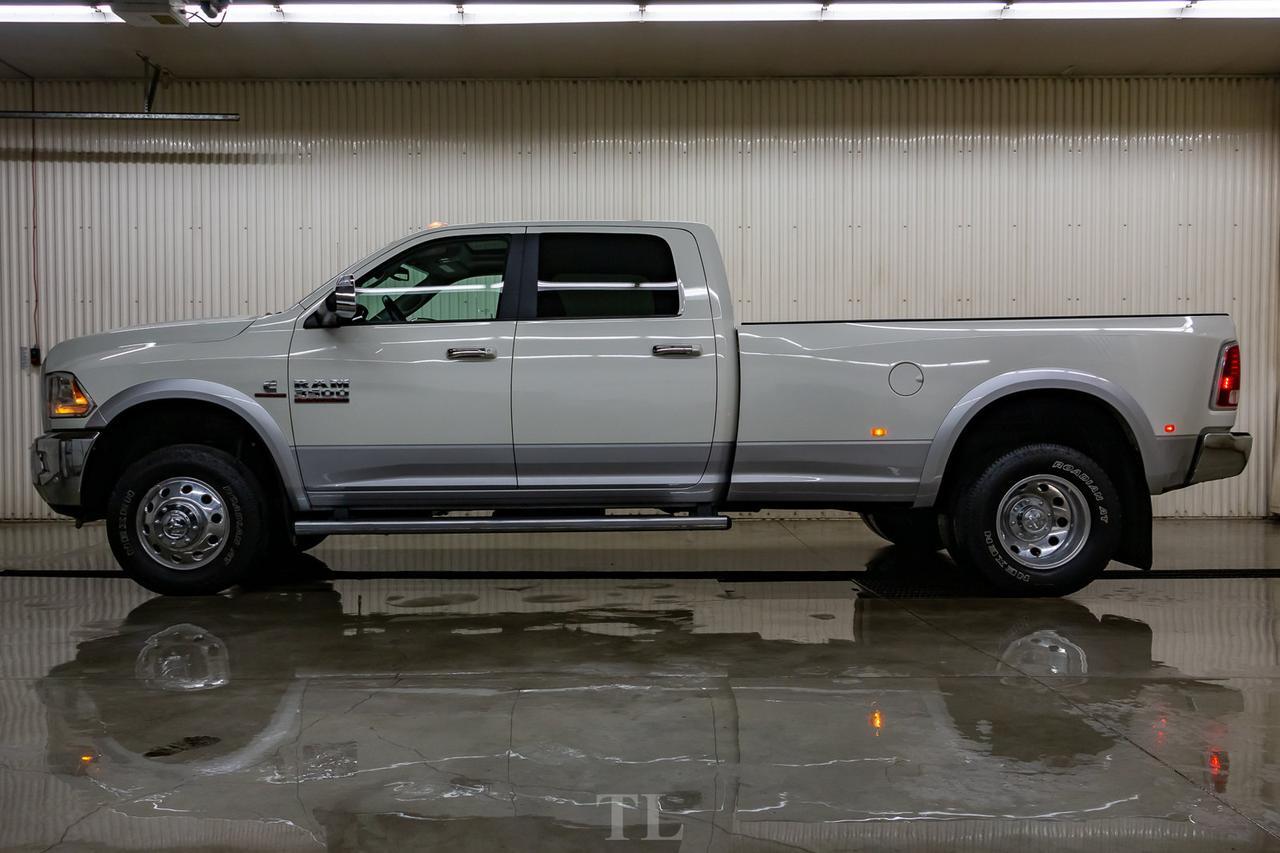 2017 Ram 3500 4x4 Crew Cab Laramie Dually Diesel AISIN Leather Roof Nav Red Deer AB