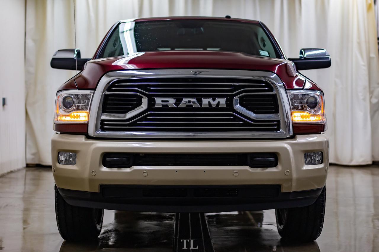 2017 Ram 3500 4x4 Crew Cab Longhorn Diesel AISIN  Leather Roof Nav Red Deer AB