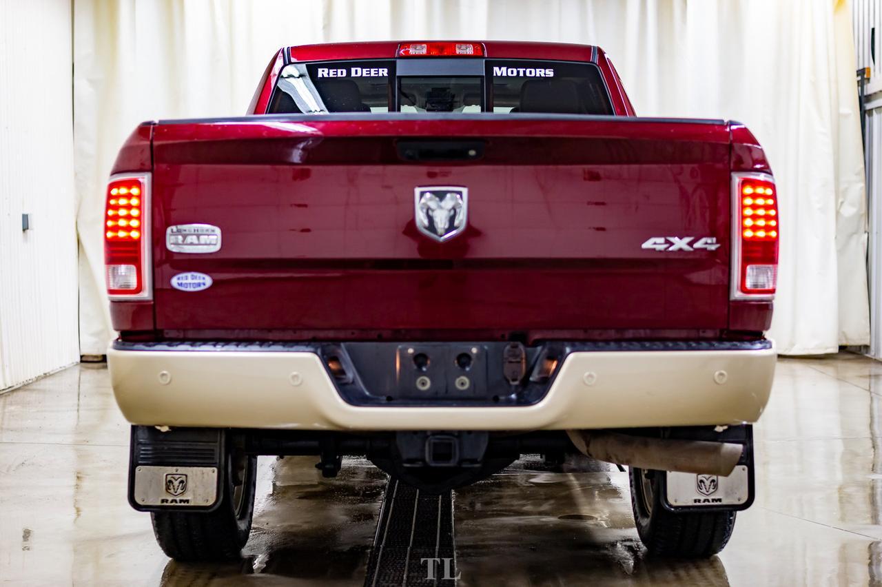 2017 Ram 3500 4x4 Crew Cab Longhorn Diesel AISIN  Leather Roof Nav Red Deer AB